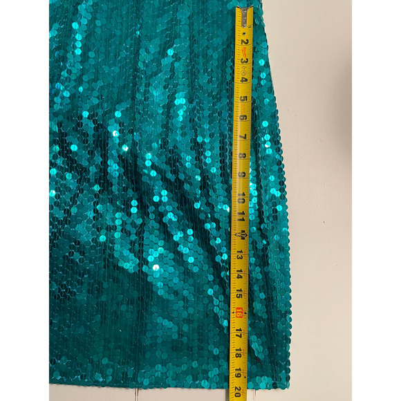 NITELINE BY DELLA ROUFOGALI, SIZE 10, EMERALD SEQUENCE DRESS - Picture 7 of 8